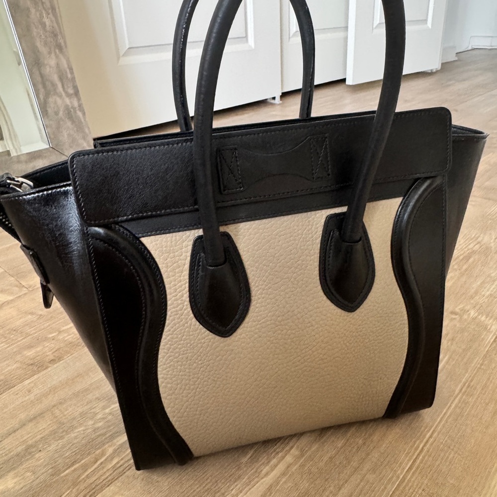 Authentic Celine Black and Tan Luggage Bag - Picture 4 of 14